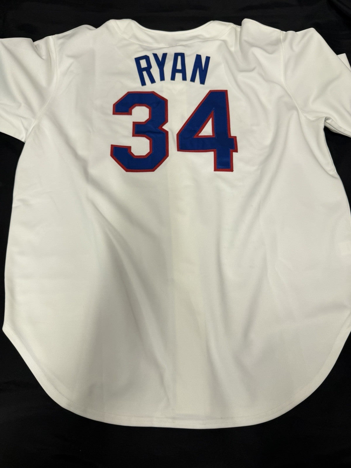 Nolan Ryan HOF 99 Signed Authentic Mitchell Ness Rangers Stat Jersey JSA LOA