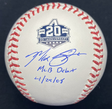 Max Scherzer MLB Debut 4/29/08 Signed Diamondbacks 20th Logo Baseball MLB Holo