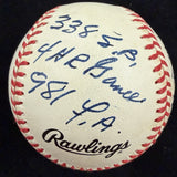 Willie Mays HOF 1979 Signed Stat Baseball Beckett BAS LOA