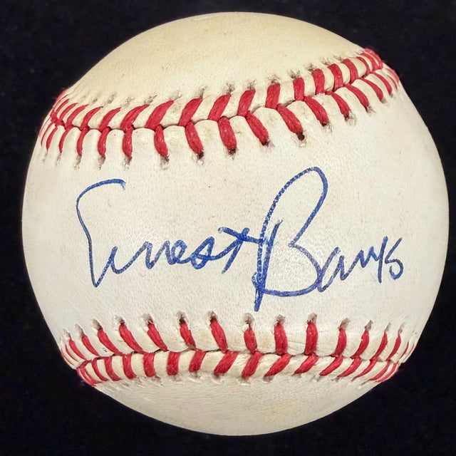 Ernest Banks Ernie Full Name Signed Baseball PSA/DNA