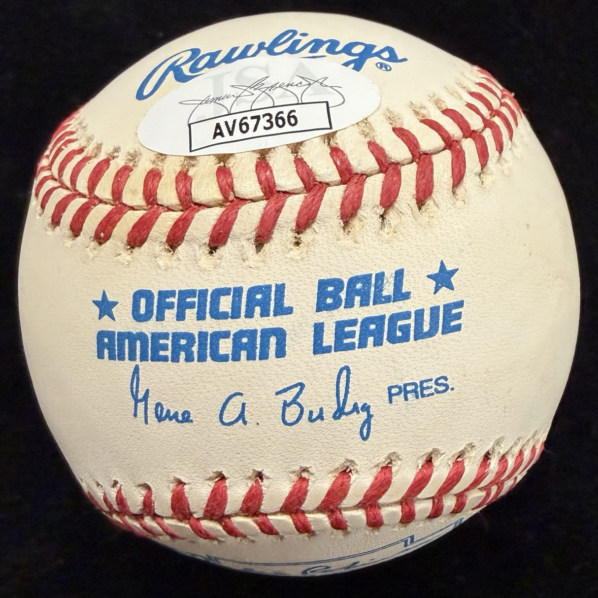 Larry Doby 7-5-47 Signed Jackie Robinson Day Logo Baseball JSA