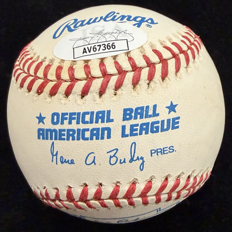 Larry Doby 7-5-47 Signed Jackie Robinson Day Logo Baseball JSA