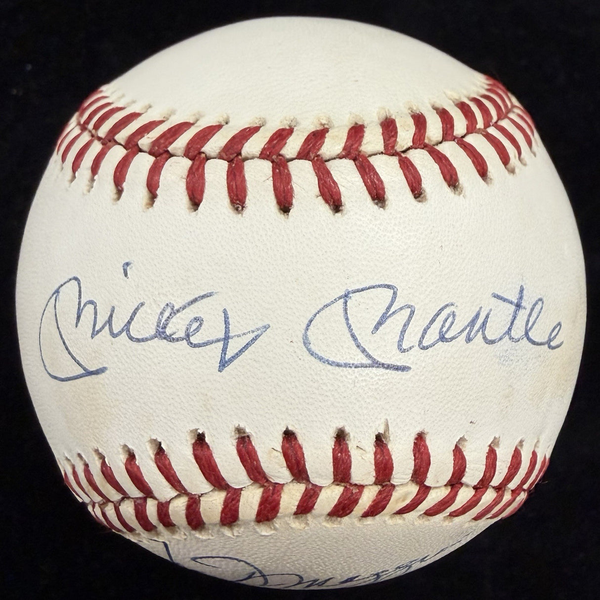 Mickey Mantle Joe DiMaggio Dual Signed Baseball PSA/DNA LOA