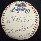 Tony Gwynn Signed Reggie Jackson Stat Baseball Box Bag Cert 