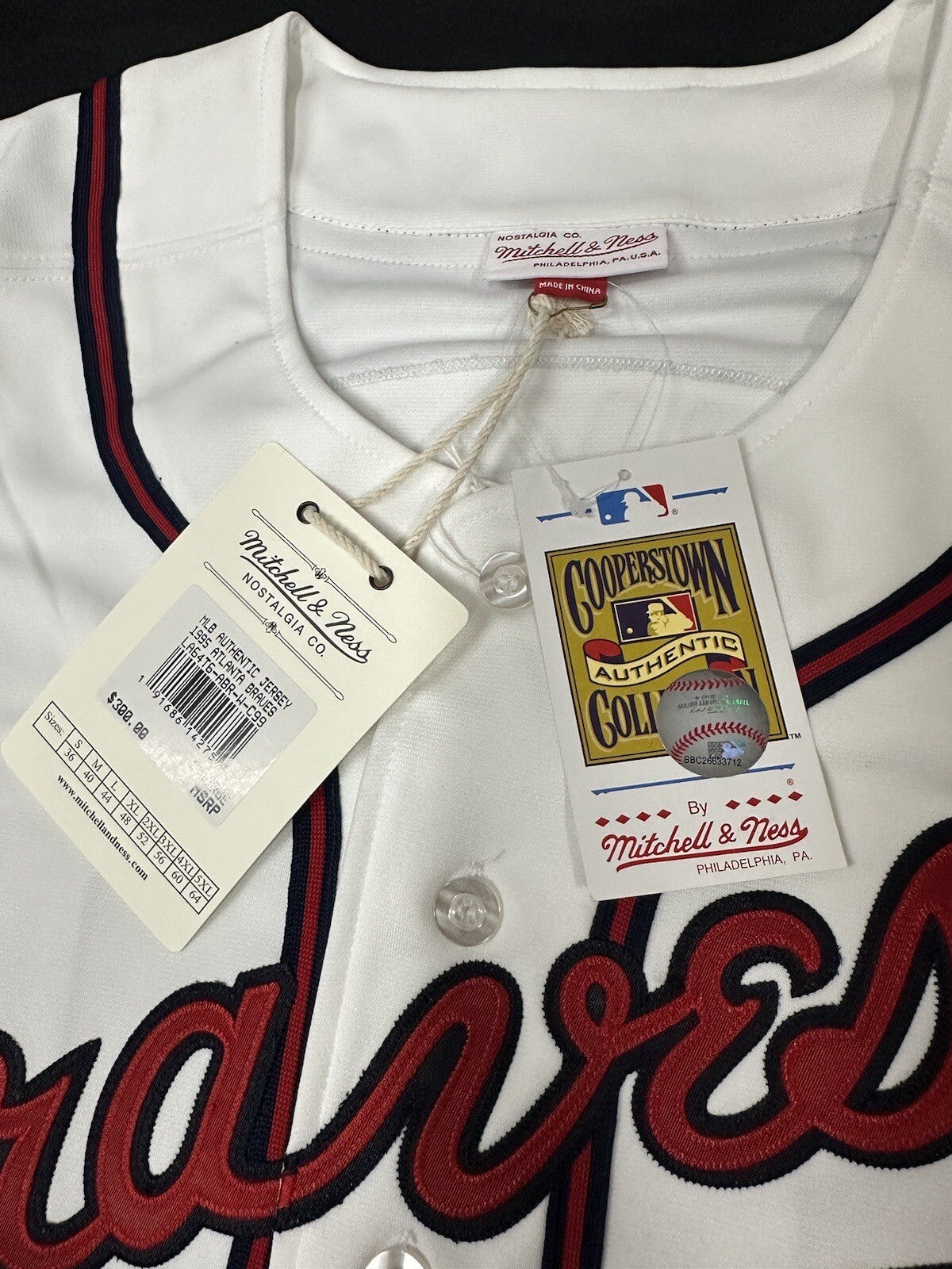 Chipper Jones HOF 99 MVP Signed Atlanta Braves Auth Mitchell Ness Jersey JSA