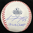 Adolis Garcia 23 WS Champs Signed 2023 World Series Baseball MLB Holo Fanatics