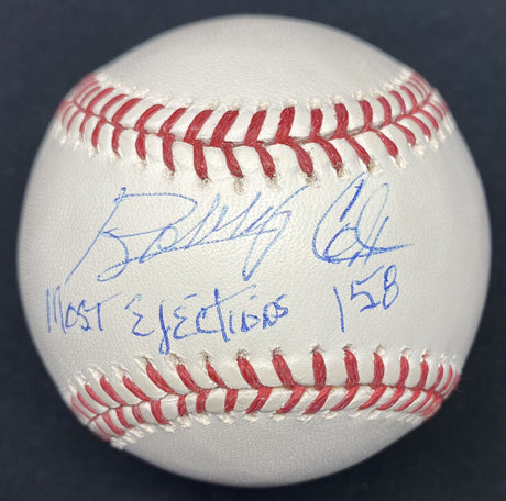 Bobby Cox 161 Ejections Signed Baseball Steiner Sports Hologram Holo