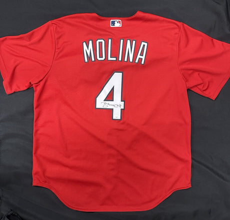 Yadier Molina Signed Authentic Cardinals Batting Practice Jersey JSA LOA 