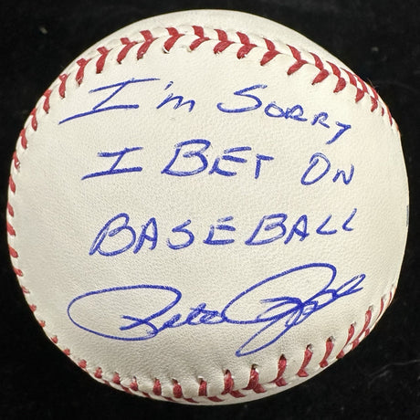 Pete Rose I’m Sorry I Bet On Baseball Signed Baseball JSA