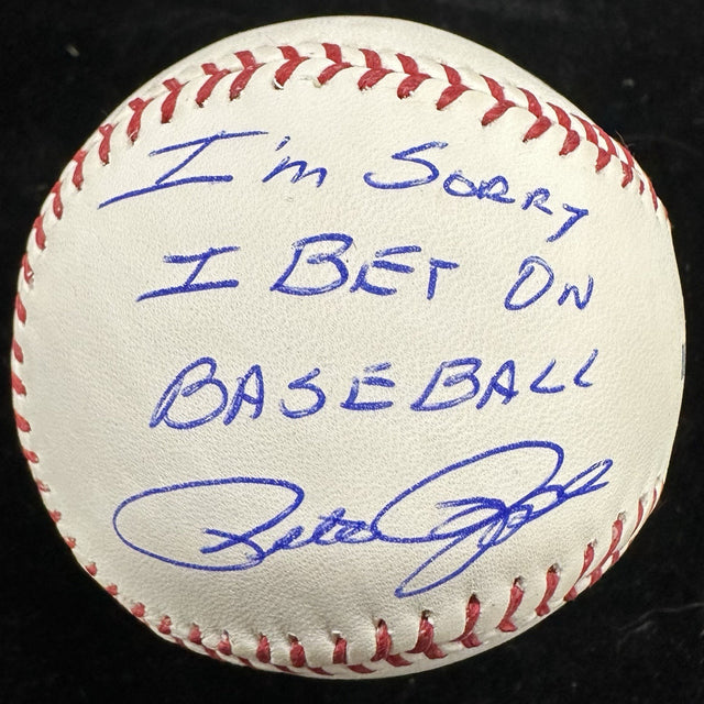 Pete Rose I’m Sorry I Bet On Baseball Signed Baseball JSA