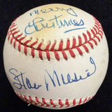 Stan Musial Merry Christmas Signed Baseball JSA