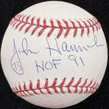 John Hannah HOF 91 Signed Baseball JSA