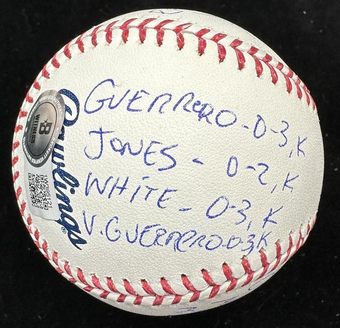 David Cone Joe Girardi Dual Signed Perfect Game Stat Baseball Beckett Witness 