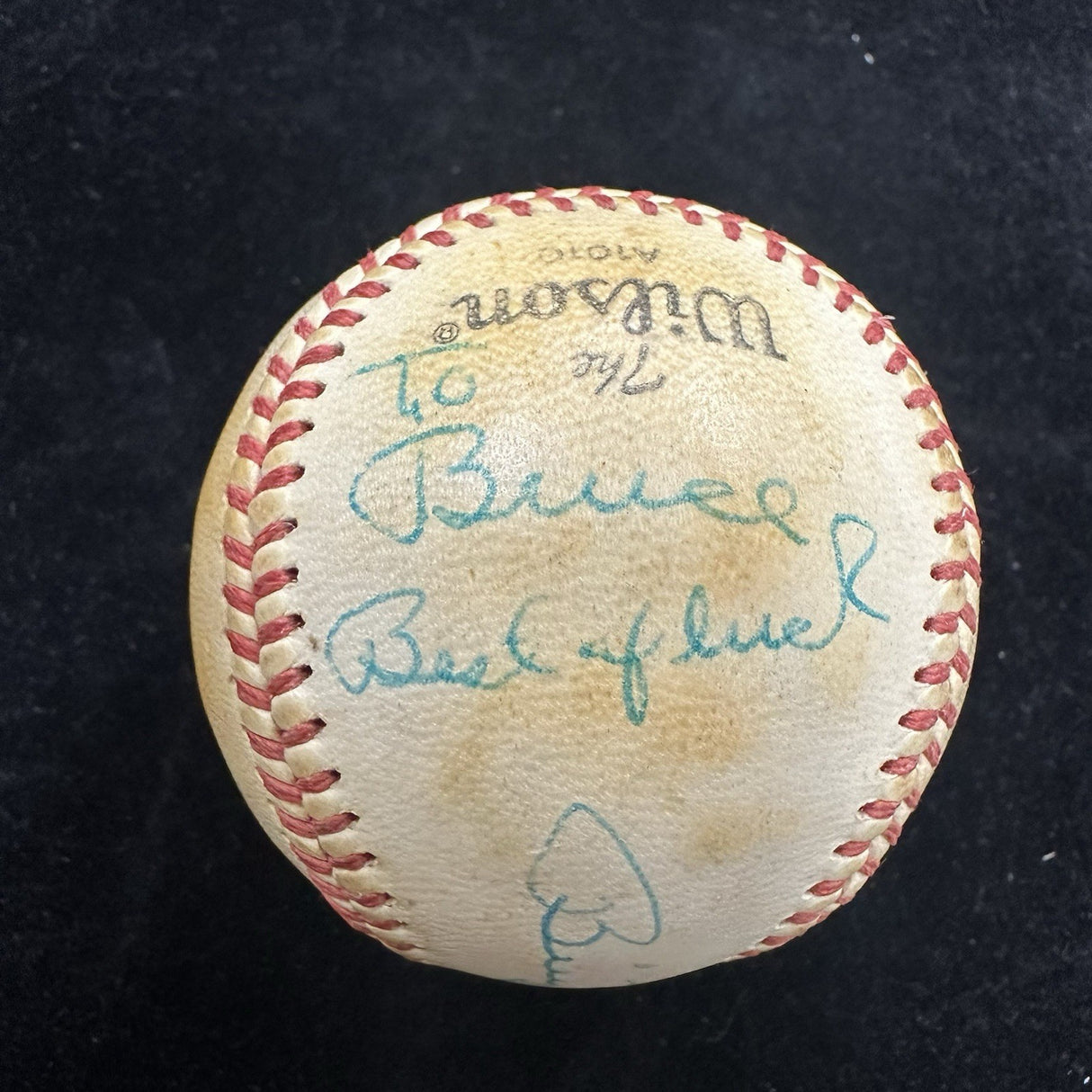 Billy Martin Rangers Personalized To Bruce Signed Baseball PSA/DNA LOA