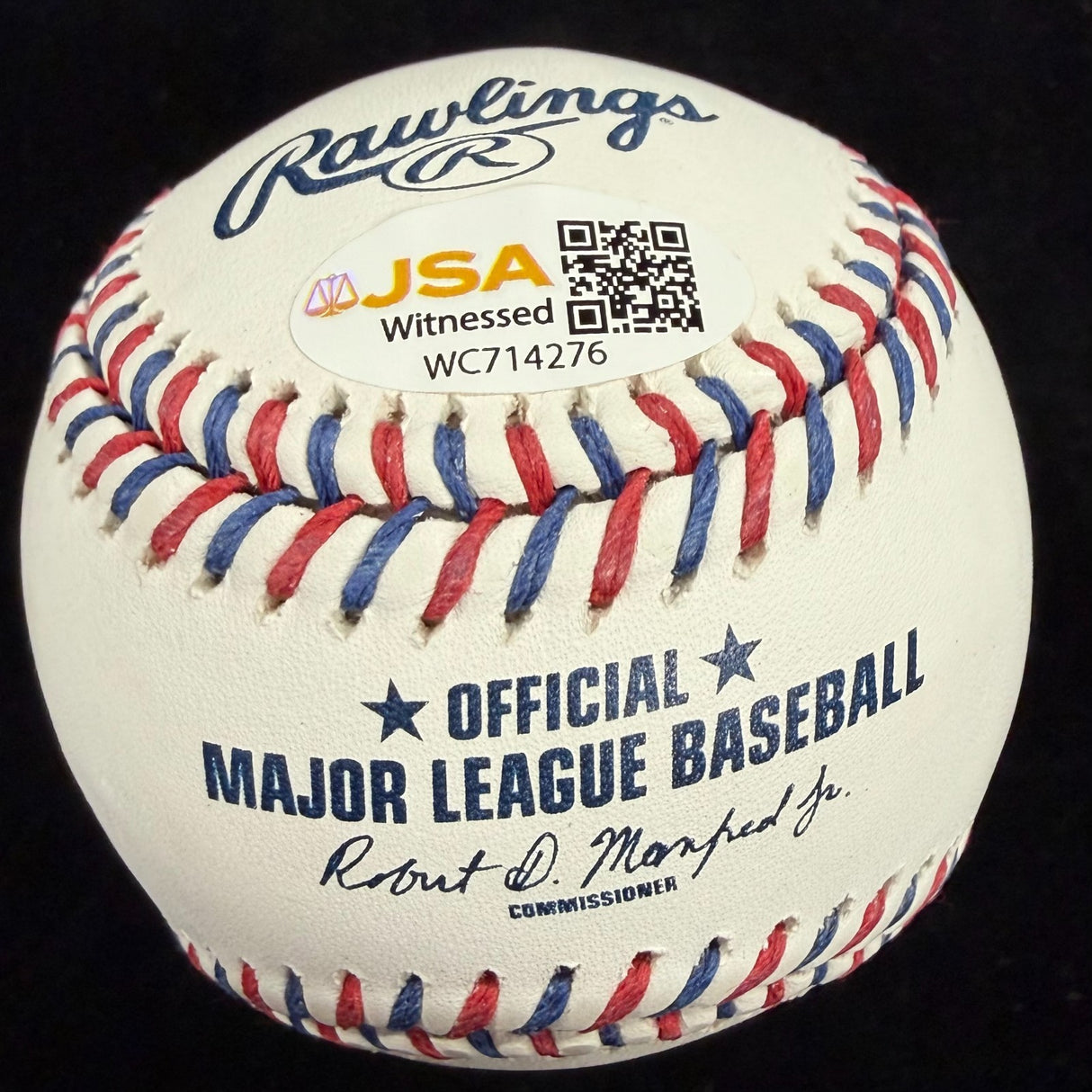 Alex Rodriguez 2003 AL MVP Signed Rangers Team Stitch Logo Baseball JSA Witness 
