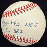 Mickey Mantle 1956 52 HRs No. 7 Signed Baseball PSA/DNA LOA