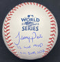 Jeremy Peña 22 WS MVP Stats Signed 2022 World Series Baseball Logo MLB Holo
