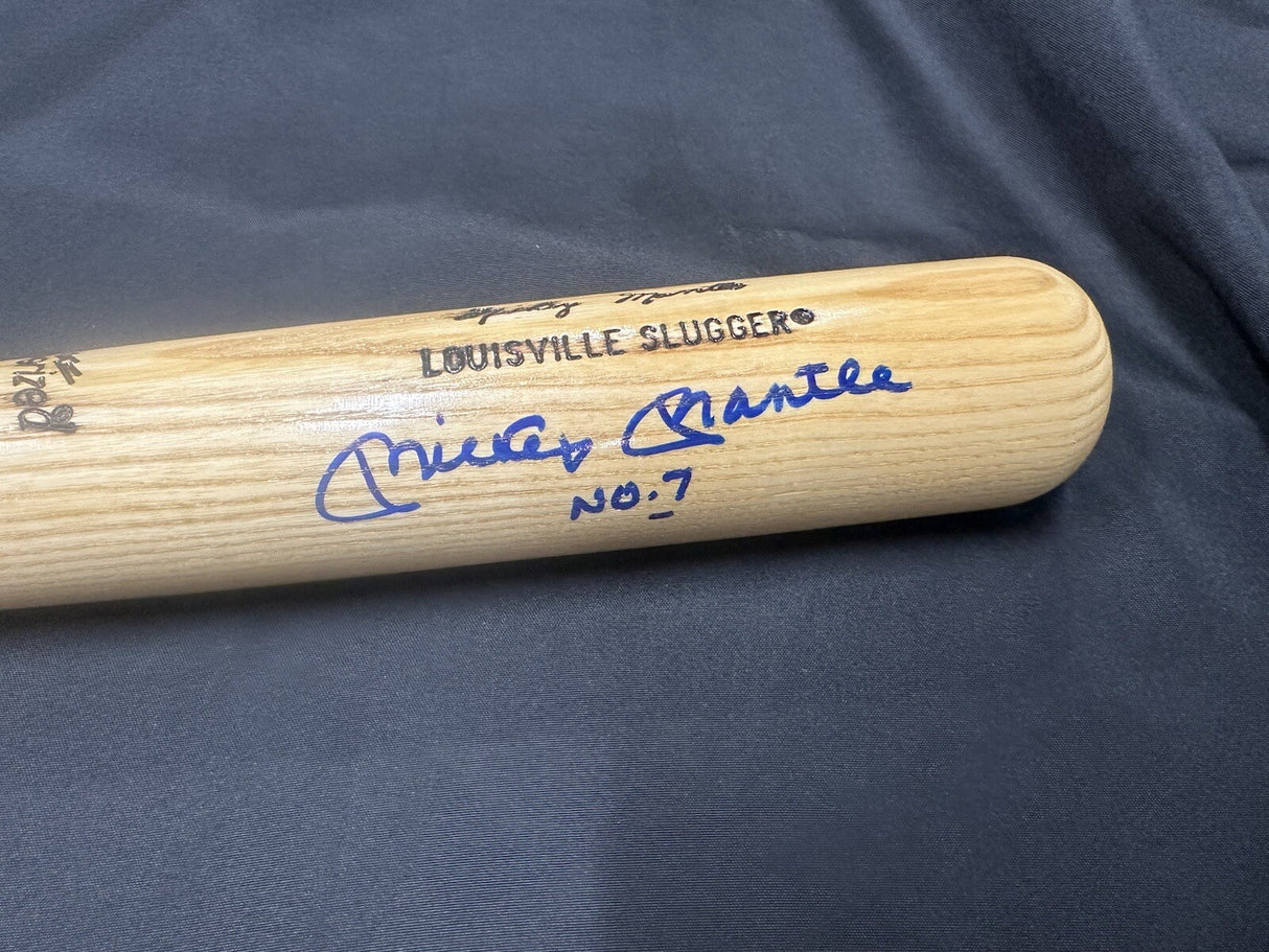Mickey Mantle No. 7 Signed Authentic Game Model Louisville Slugger Bat UDA Holo