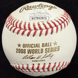 Ryan Howard Signed 2008 World Series Logo Baseball JSA Witness Holo Only