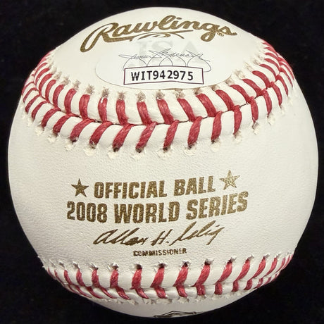 Ryan Howard Signed 2008 World Series Logo Baseball JSA Witness Holo Only