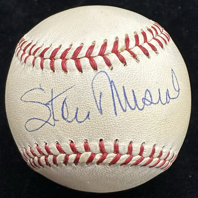 Stan Musial Signed Warren Giles ONL Baseball JSA