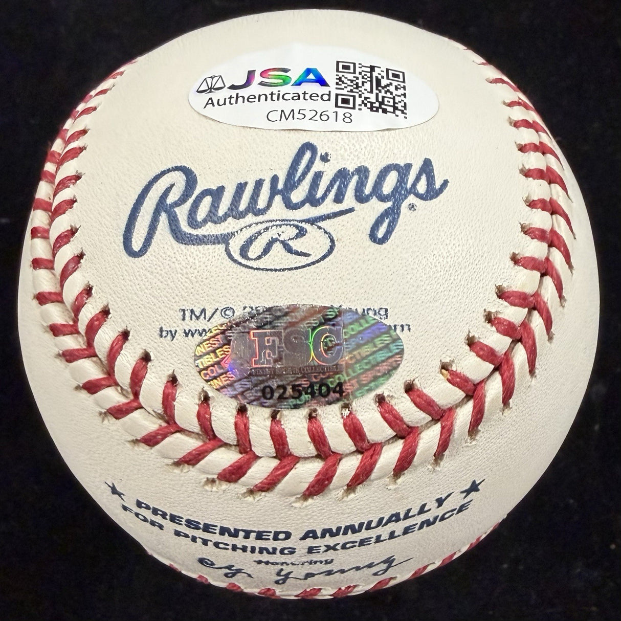 Gaylord Perry 72 AL 78 NL Signed Cy Young Logo Baseball JSA