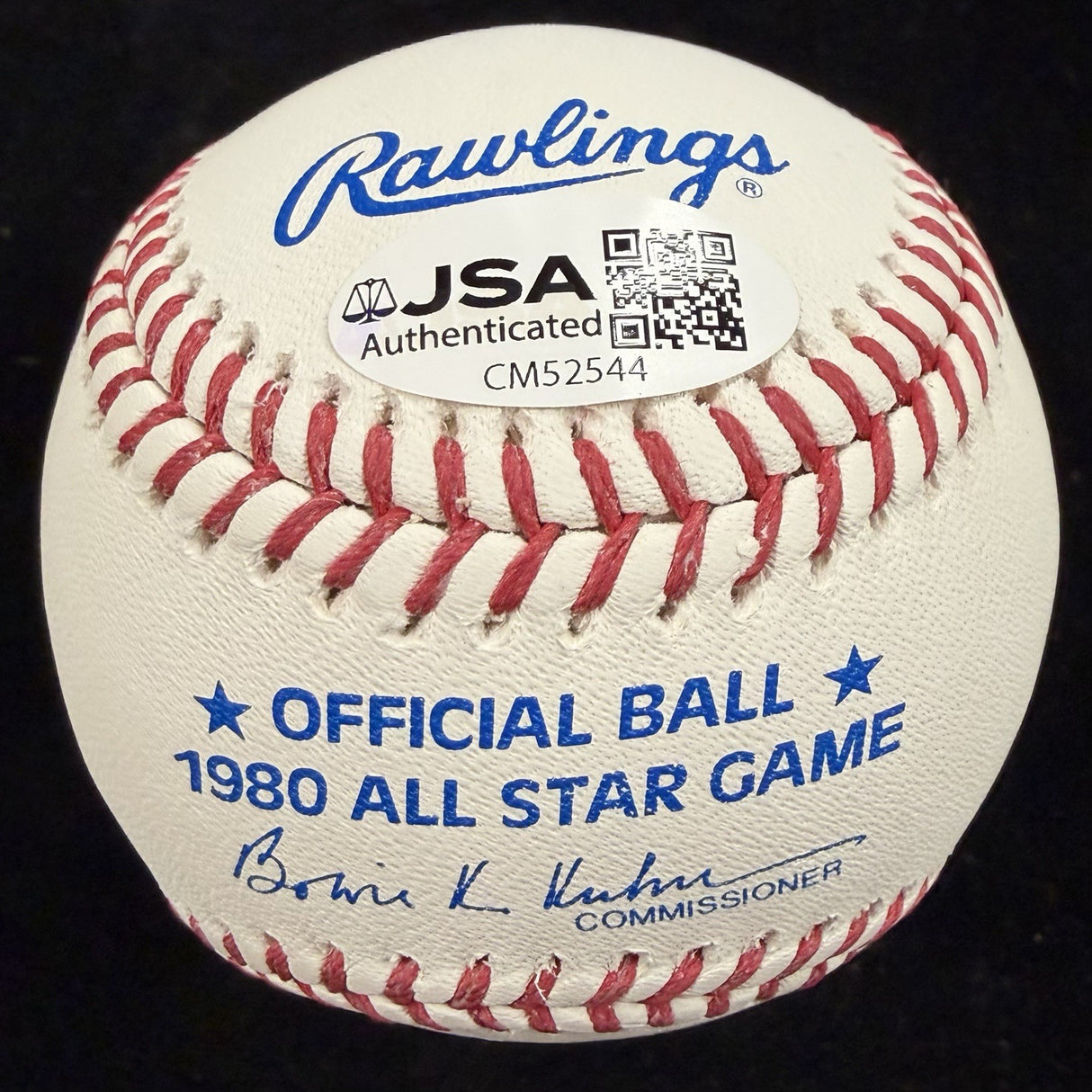 Johnny Bench Signed 1980 All Star Game Logo Baseball JSA