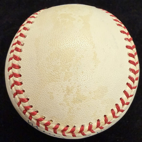 Warren Spahn Merry Xmas Signed Baseball JSA