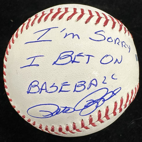 Pete Rose I’m Sorry I Bet On Baseball Signed Baseball JSA