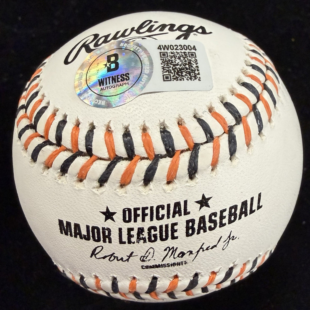 Eddie Murray HOF 2003 Signed Orioles Team Stitch Logo Baseball Beckett 