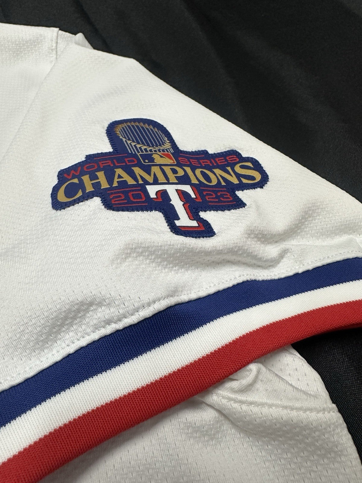 Corey Seager 23 WS MVP Signed Rangers Authentic Gold World Series Champs Jersey 