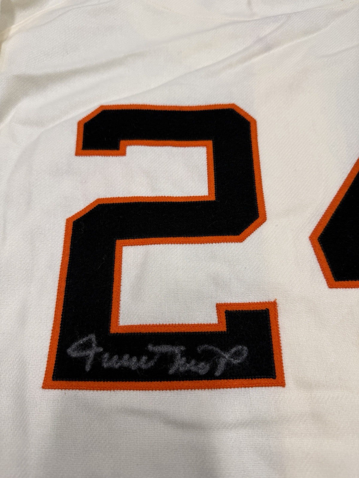 Willie Mays Signed Authentic New York Giants M&N Jersey PSA/DNA LOA