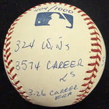 Don Sutton Signed Reggie Jackson Stat Baseball Complete Box Bag Cert