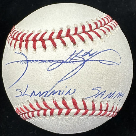 Slammin Sammy Sosa Signed Baseball MLB Holo 