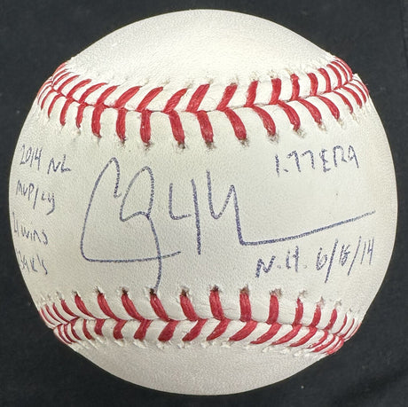 Clayton Kershaw 2014 NL MVP/CY Signed Stat No Hitter Baseball MLB Holo 