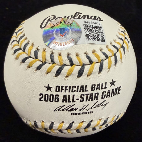 Albert Pujols Signed 2006 All Star Game Logo Baseball Beckett Witness Holo Only