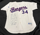 Nolan Ryan Signed Strikeout Stat Authentic Russell Rangers Jersey MLB Holo