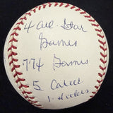 Don Sutton Signed Reggie Jackson Stat Baseball Complete Box Bag Cert