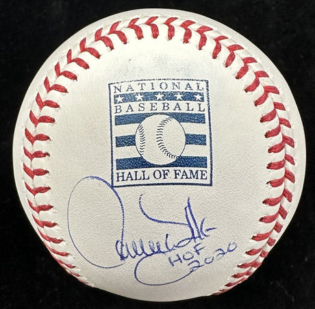 Larry Walker HOF 2020 Signed Hall Of Fame Logo Baseball Beckett BAS