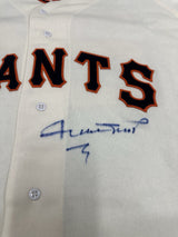 Willie Mays Double Signed Authentic Giants Mitchell Ness Jersey PSA/DNA Size 60*