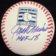 Jack Morris HOF 18 Signed Hall of Fame Logo Baseball JSA