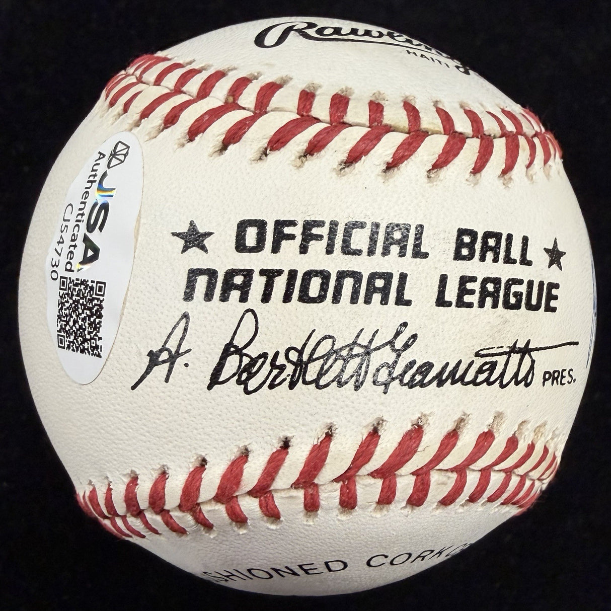 Pete Rose Bart Giamatti Dual Signed Baseball JSA