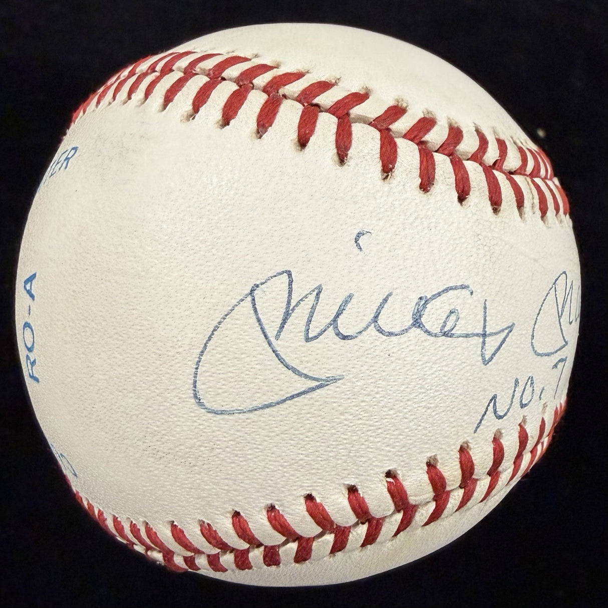 Mickey Mantle No. 7 Signed Baseball JSA LOA