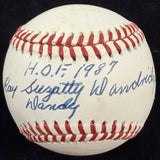 Ray Squatty Dandy Dandridge HOF 1987 Signed Baseball PSA/DNA