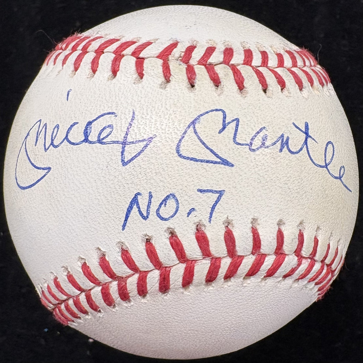 Mickey Mantle No. 7 Signed Baseball Upper Deck Holo UDA