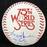 Reggie Jackson 78 WS Champs Signed 1978 World Series Logo Baseball MLB Holo 
