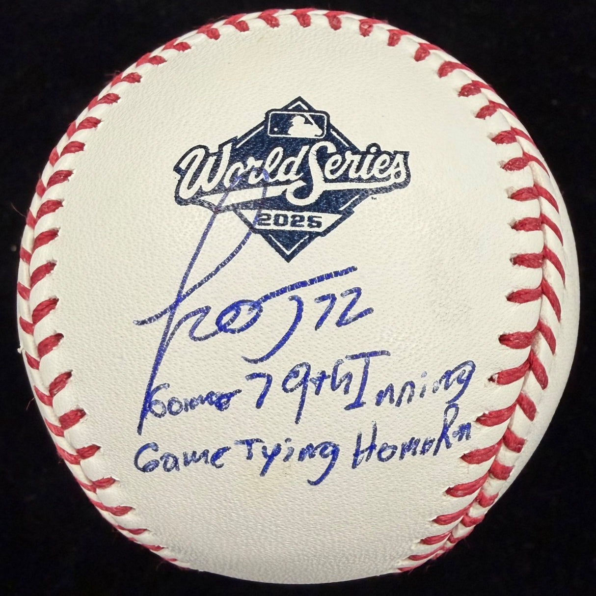 Miguel Rojas Game 7 9th Inning Game Tying Home Run Signed 2025 WS MLB Holo