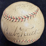 Babe Ruth Jimmie Foxx 1934 Tour Of Japan Signed Baseball PSA/DNA LOA