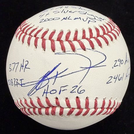 Jeff Kent HOF 26 Signed 8 Inscirption Stat Baseball Tristar Holo