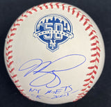 Mike Piazza NY Mets 98-2005 Signed Mets 50th Logo Baseball MLB Holo Fanatics